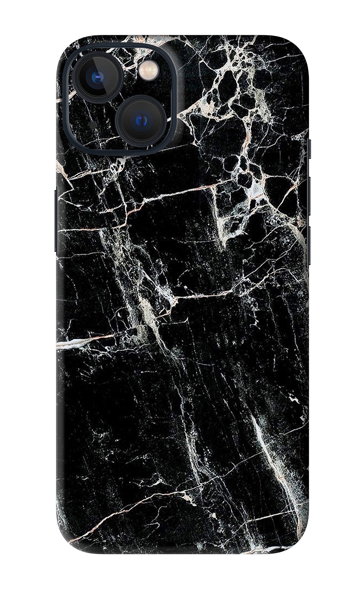 Black Marble Texture iPhone 13 Back Skin Wrap Only