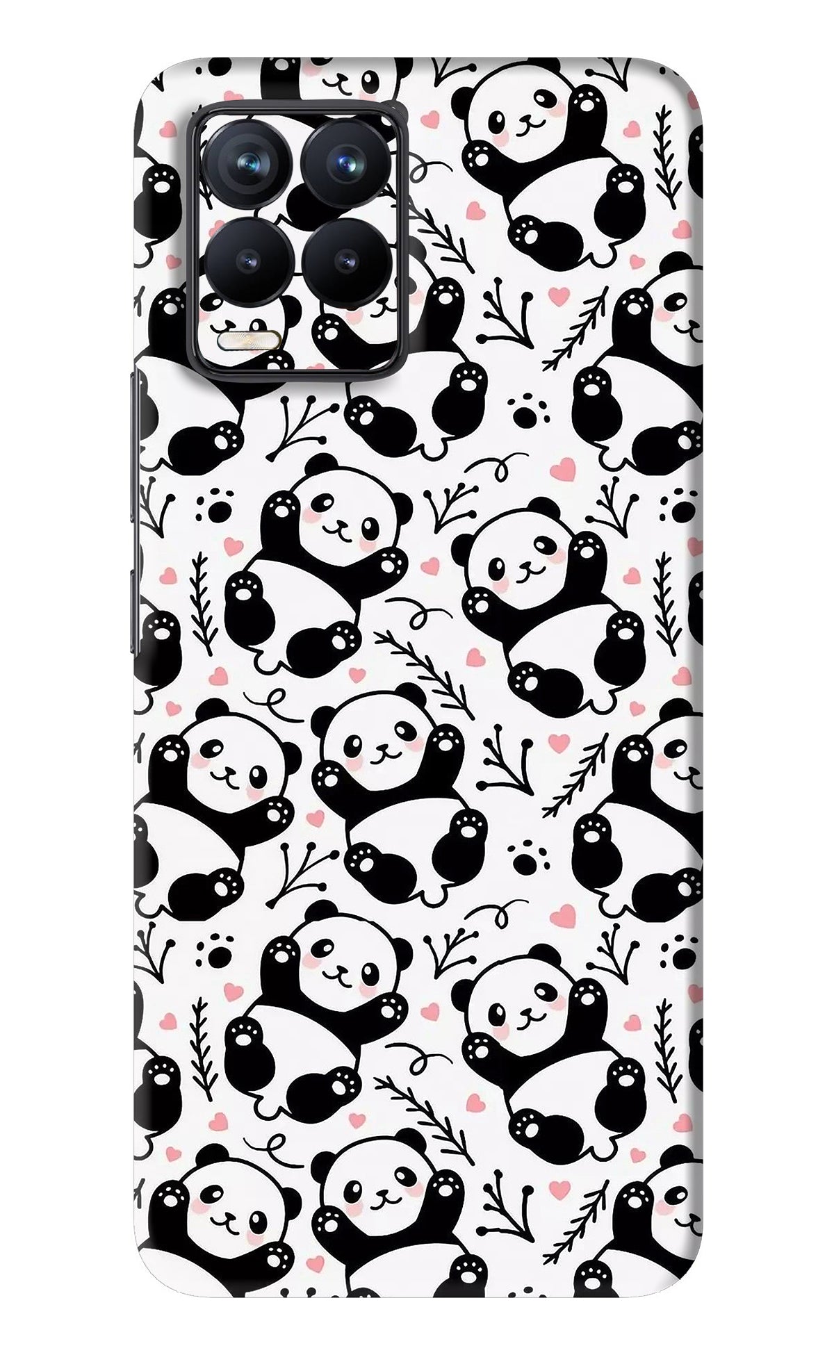 Cute Panda Realme 8 Pro Back Skin Wrap