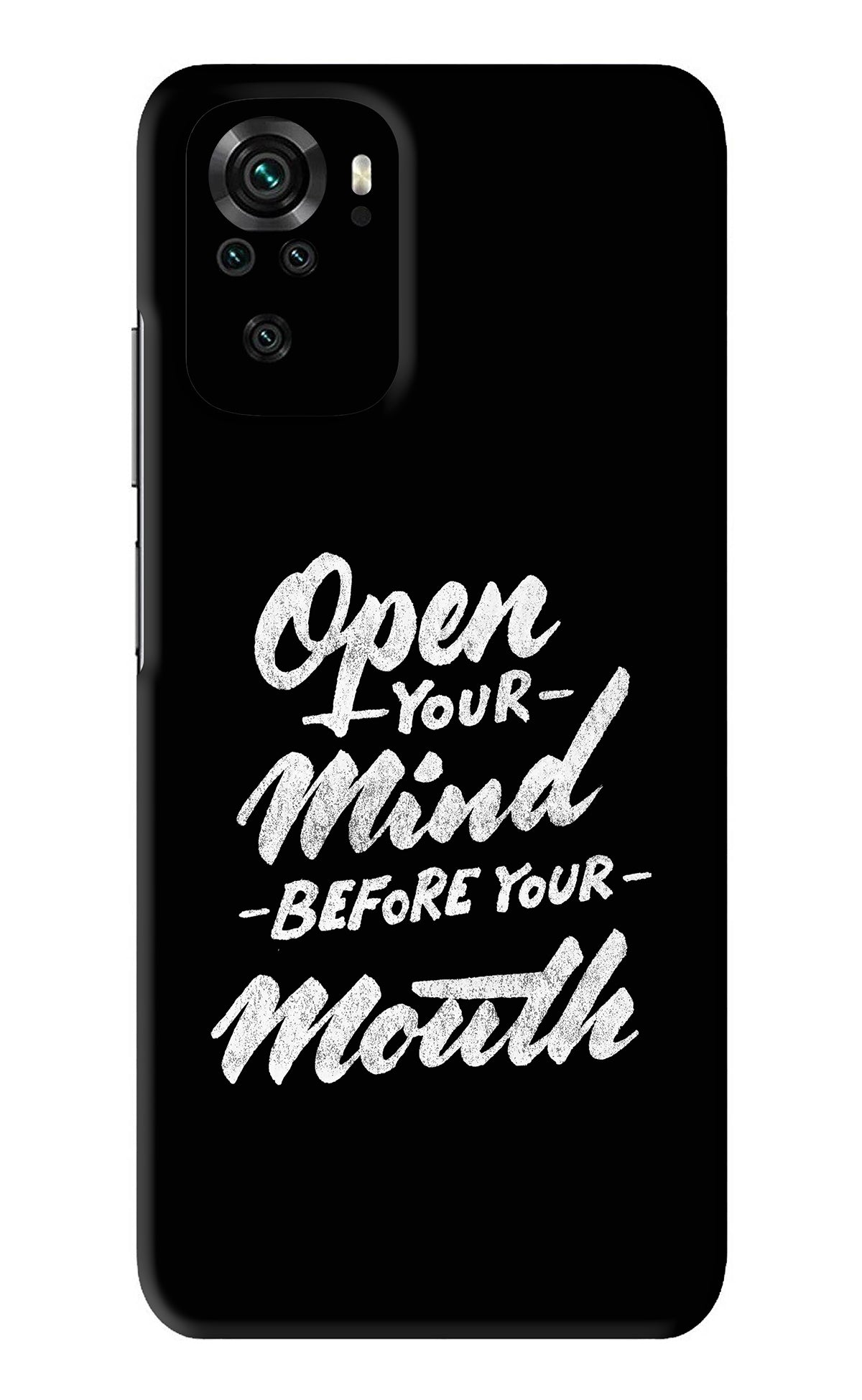 Open Your Mind Before Your Mouth Xiaomi Redmi Note 10s Back Skin Wrap Only Rs149 Skinlelo 5247