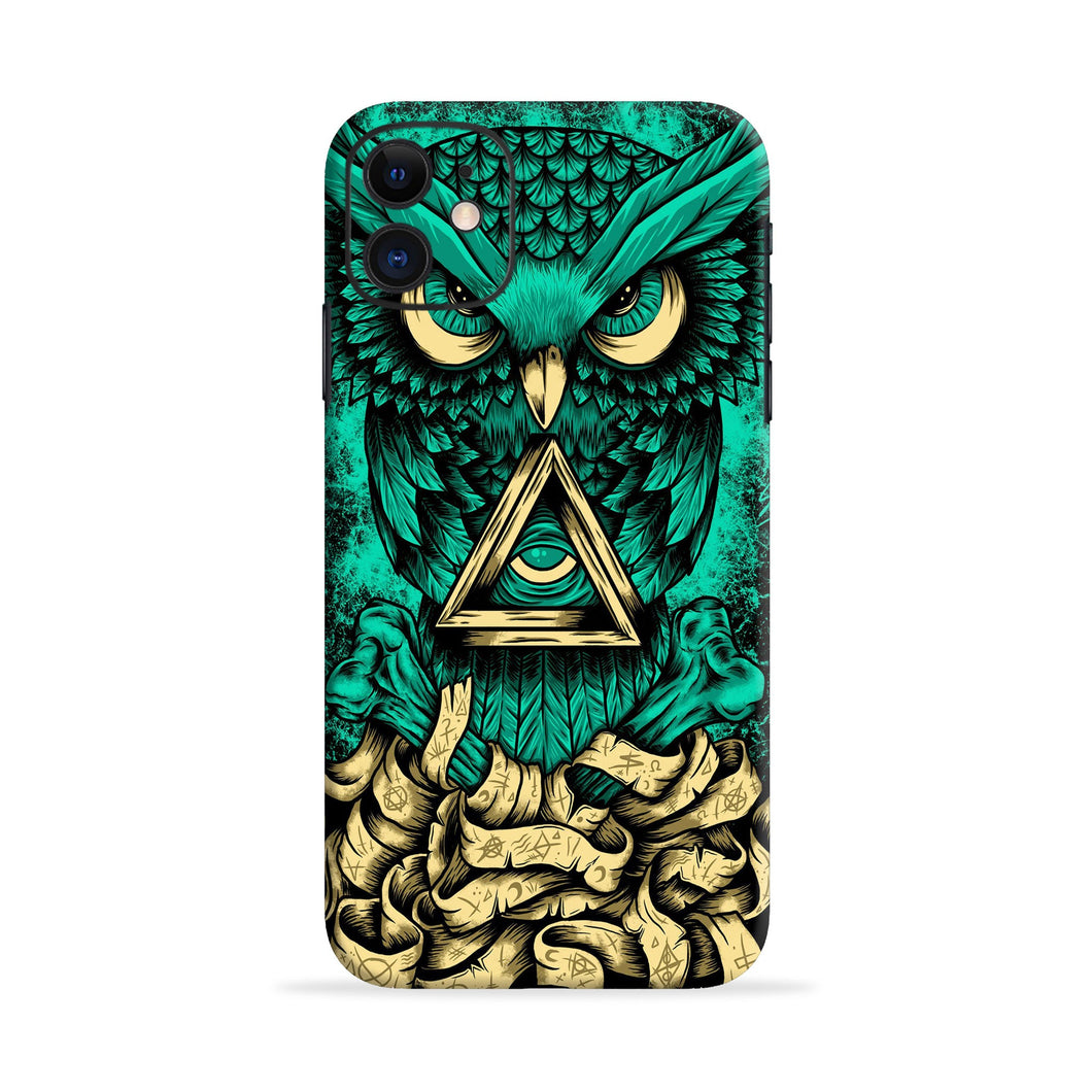 Green Owl Google Pixel 3A Back Skin Wrap
