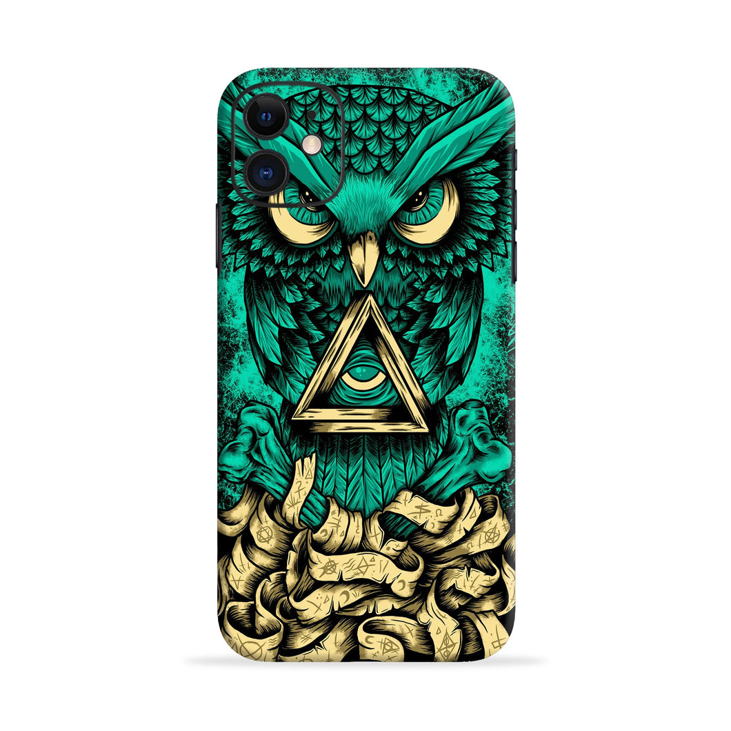 Green Owl Samsung Galaxy Alpha Back Skin Wrap
