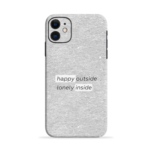 Happy Outside Lonely Inside iPhone SE Back Skin Wrap