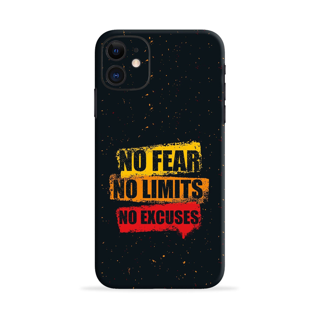 No Fear No Limits No Excuses Vivo V6 Back Skin Wrap