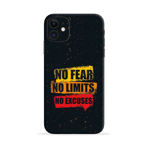 No Fear No Limits No Excuses Infinix Hot 6 - No Sides Back Skin Wrap