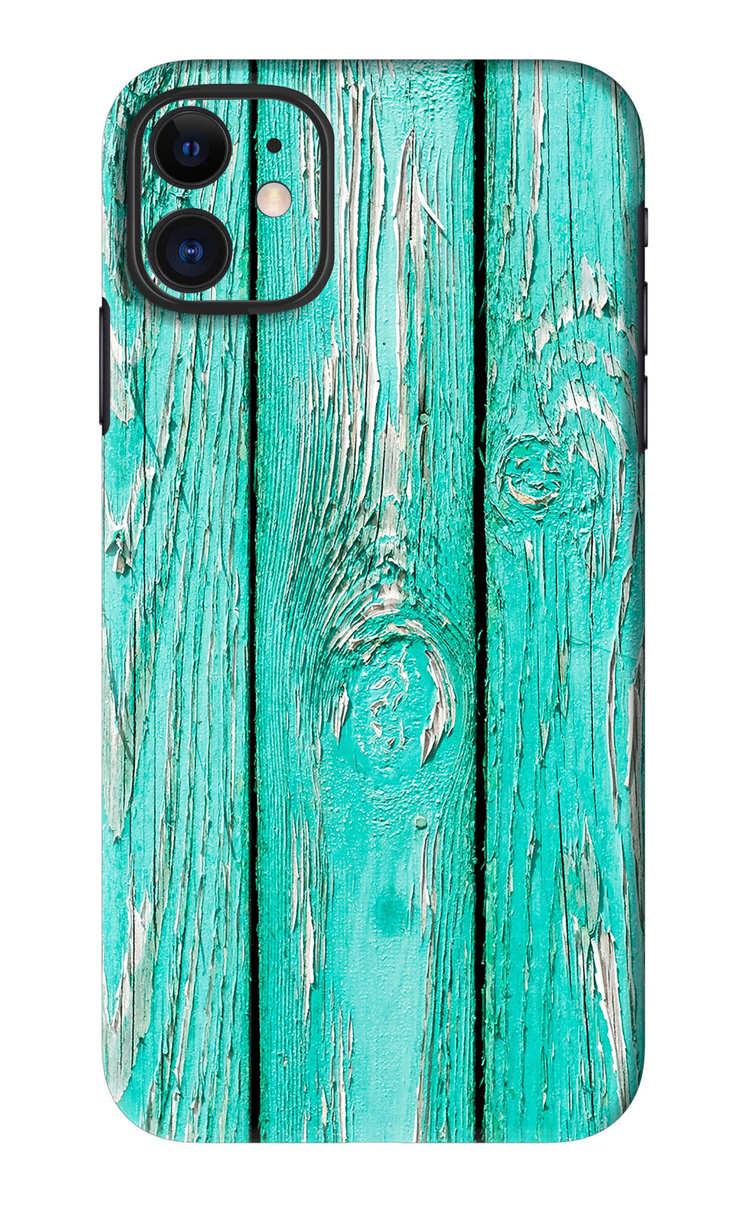 Blue Wood iPhone 11 Back Skin Wrap