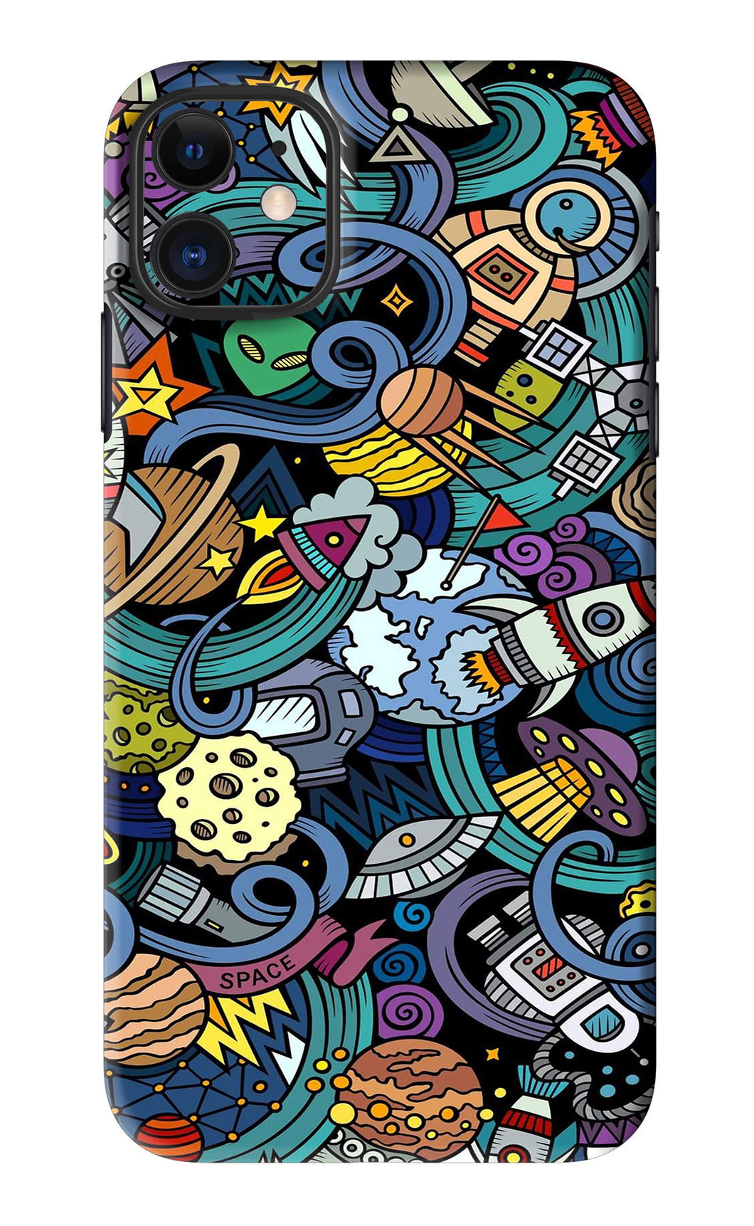 Space Abstract iPhone 11 Back Skin Wrap