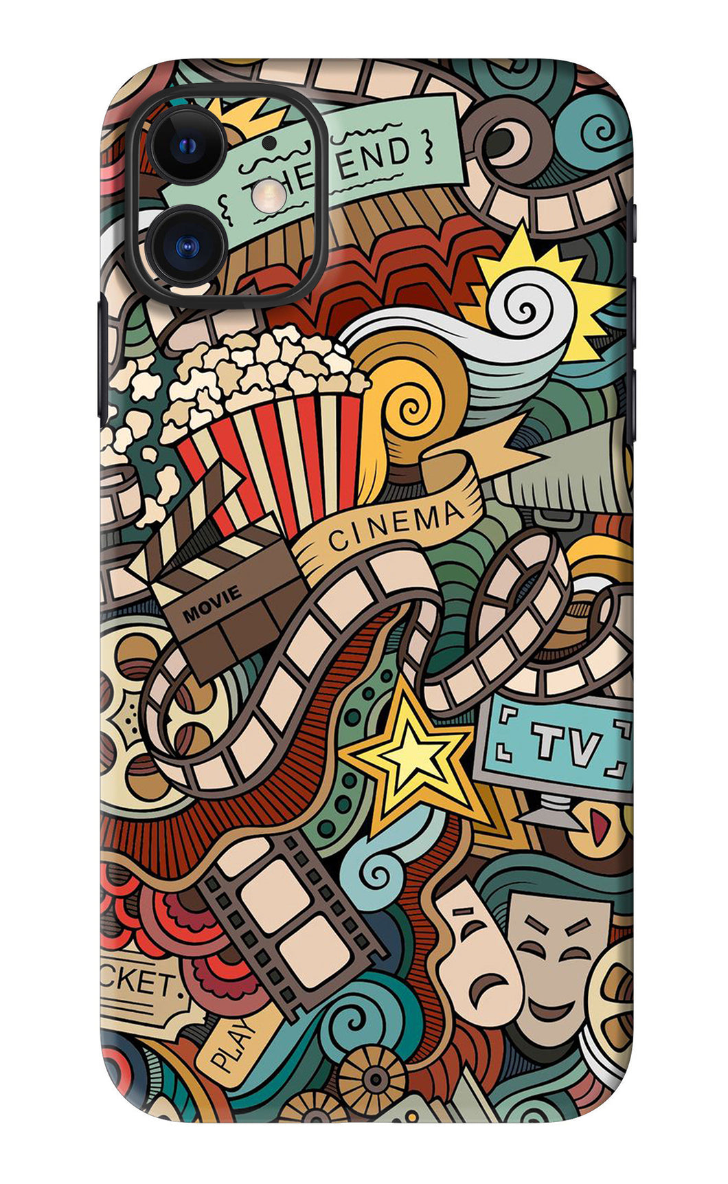 Cinema Abstract iPhone 11 Back Skin Wrap