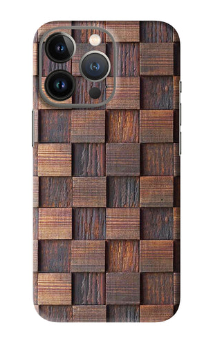 Wooden Cube Design iPhone 13 Pro Back Skin Wrap