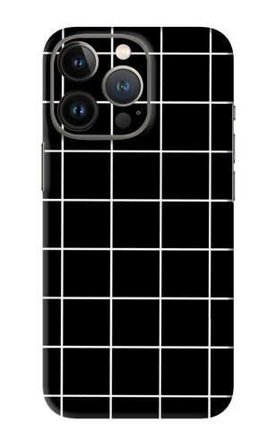 White Grid iPhone 13 Pro Back Skin Wrap