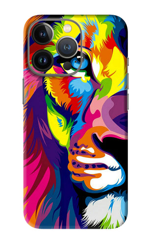 Lion Half Face iPhone 13 Pro Back Skin Wrap