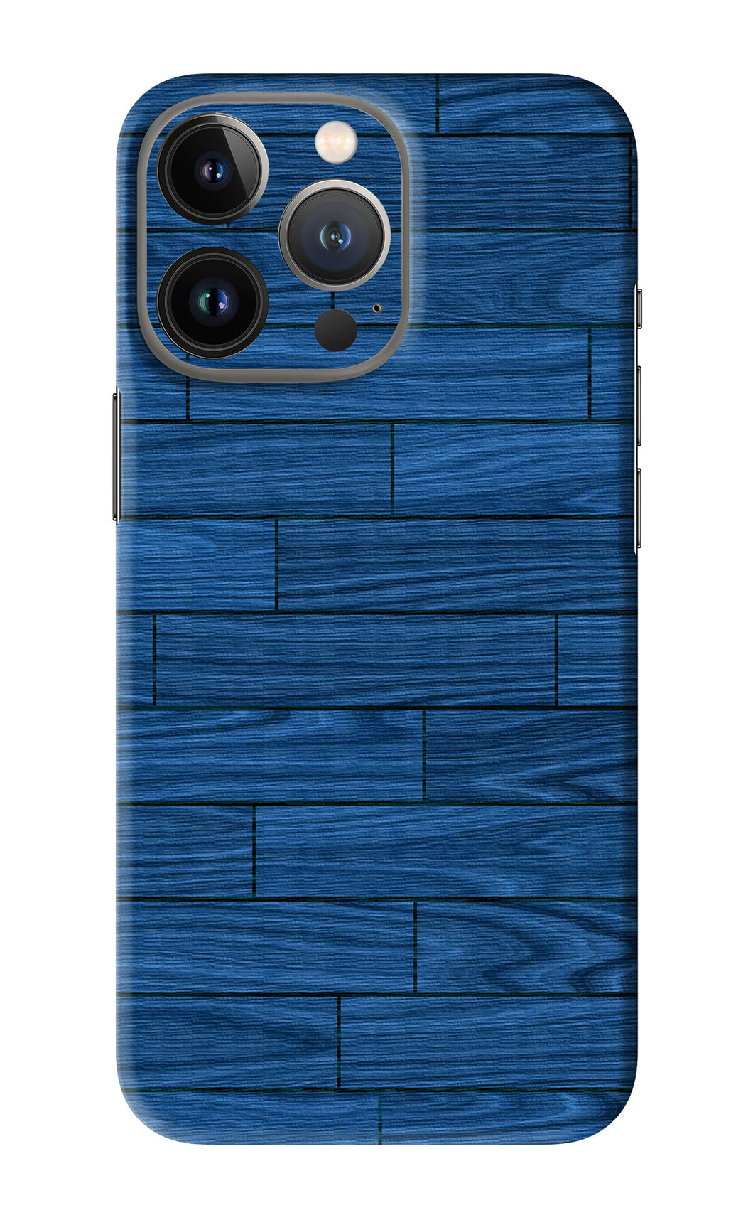 Blue Wooden Texture iPhone 13 Pro Back Skin Wrap
