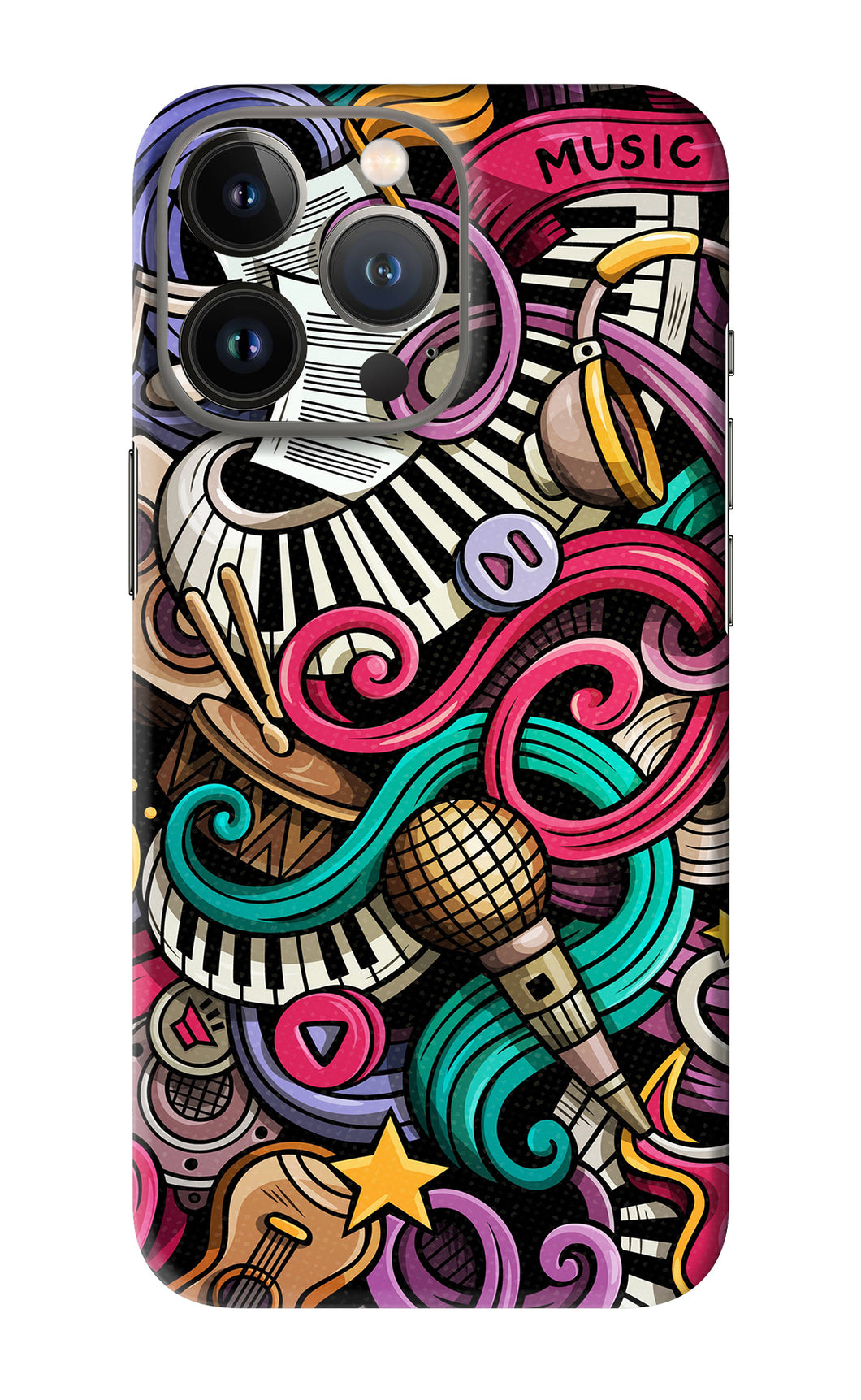 Music Abstract iPhone 13 Pro Back Skin Wrap