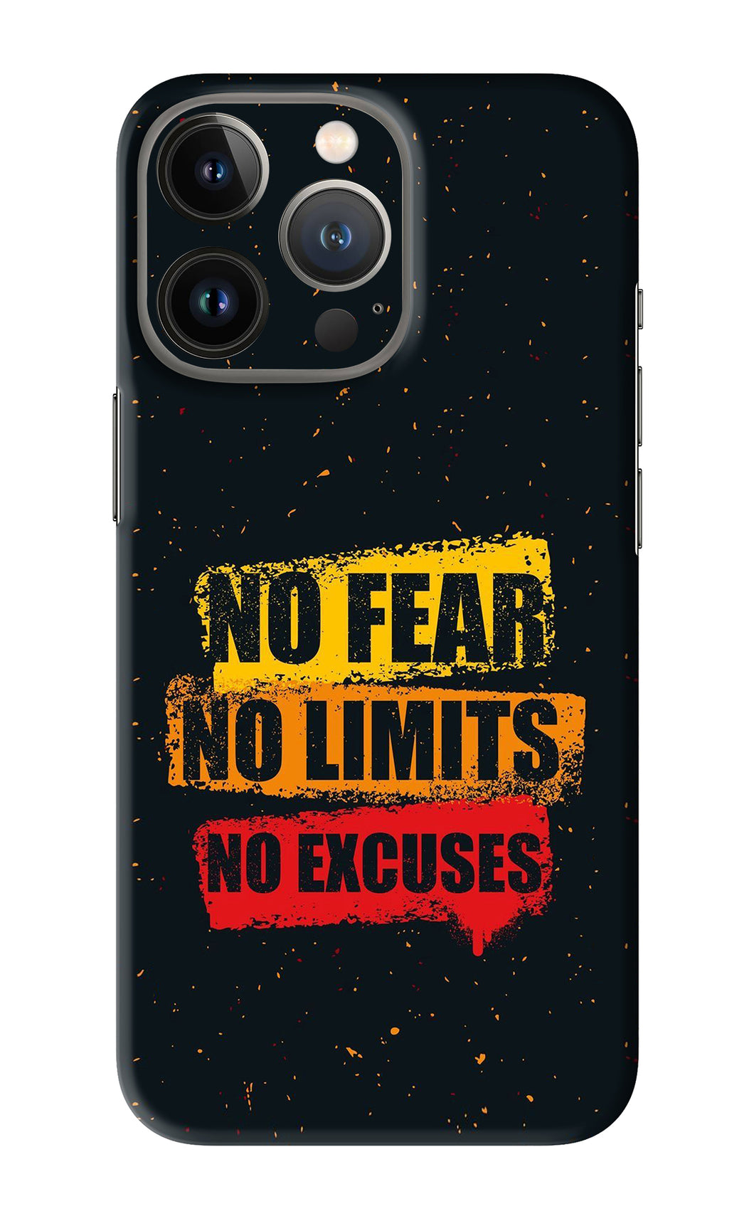 No Fear No Limits No Excuses iPhone 13 Pro Back Skin Wrap