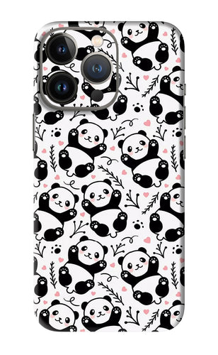 Cute Panda iPhone 13 Pro Back Skin Wrap