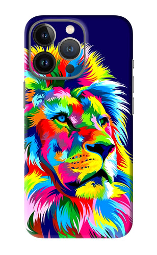 Vector Art Lion iPhone 13 Pro Back Skin Wrap