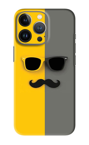 Sunglasses with Mustache iPhone 13 Pro Back Skin Wrap