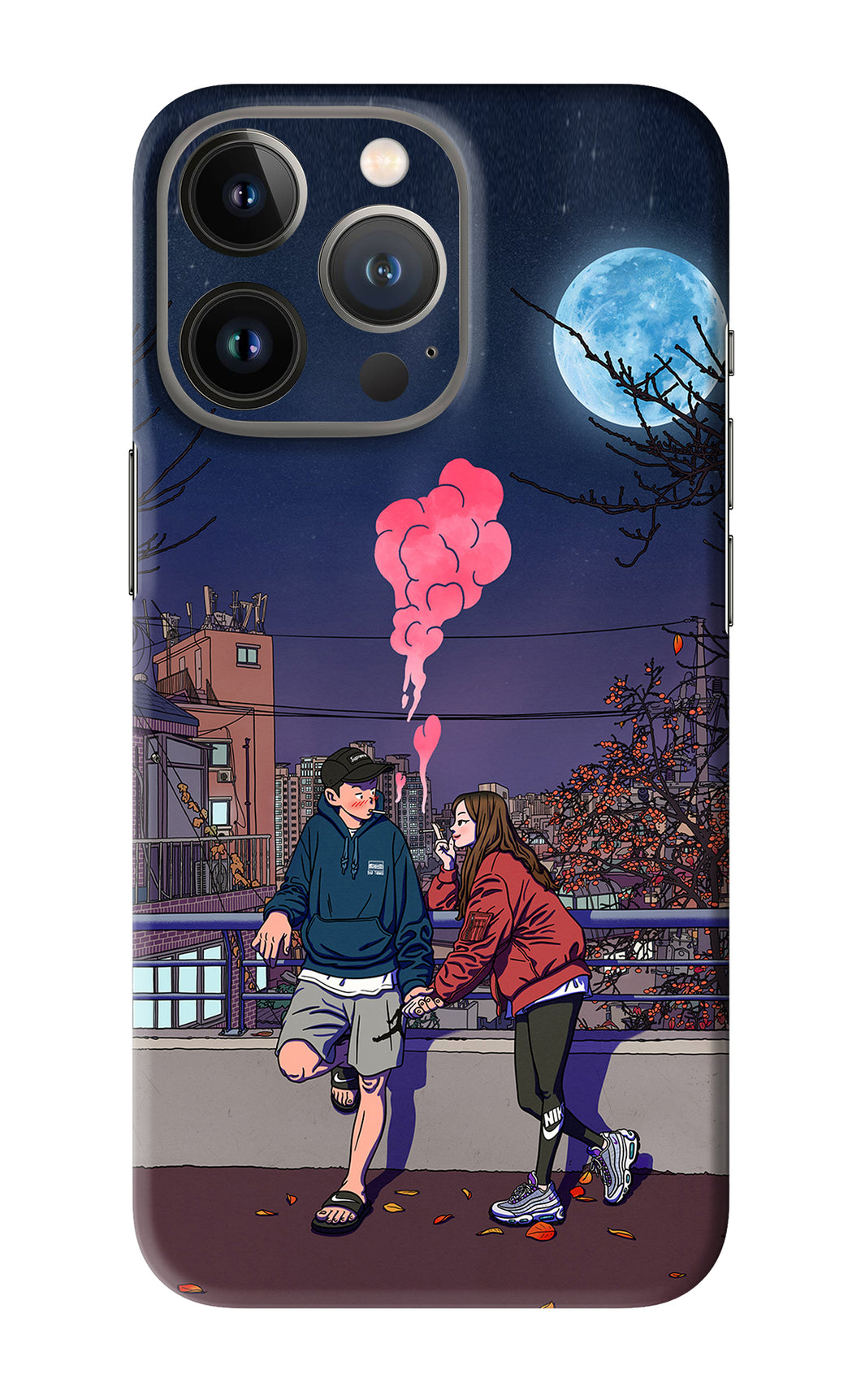 Chilling Couple iPhone 13 Pro Back Skin Wrap