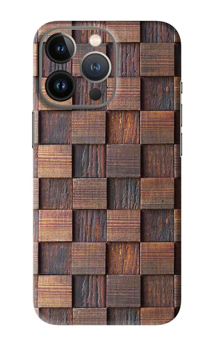 Wooden Cube Design iPhone 13 Pro Max Back Skin Wrap