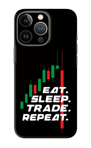 Eat Sleep Trade Repeat iPhone 13 Pro Max Back Skin Wrap