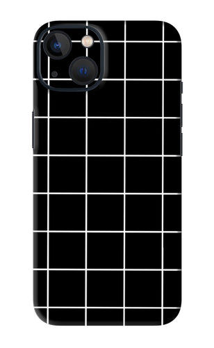 White Grid iPhone 13 Mini Back Skin Wrap