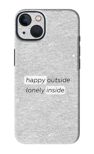Happy Outside Lonely Inside iPhone 13 Mini Back Skin Wrap