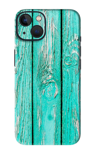 Blue Wood iPhone 13 Mini Back Skin Wrap