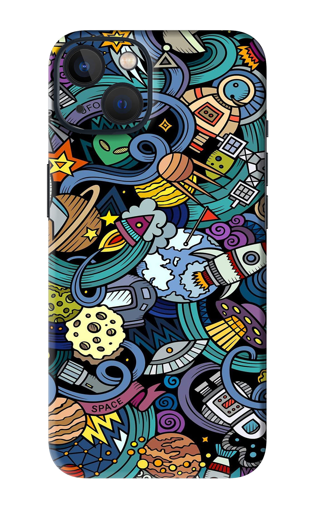 Space Abstract iPhone 13 Mini Back Skin Wrap