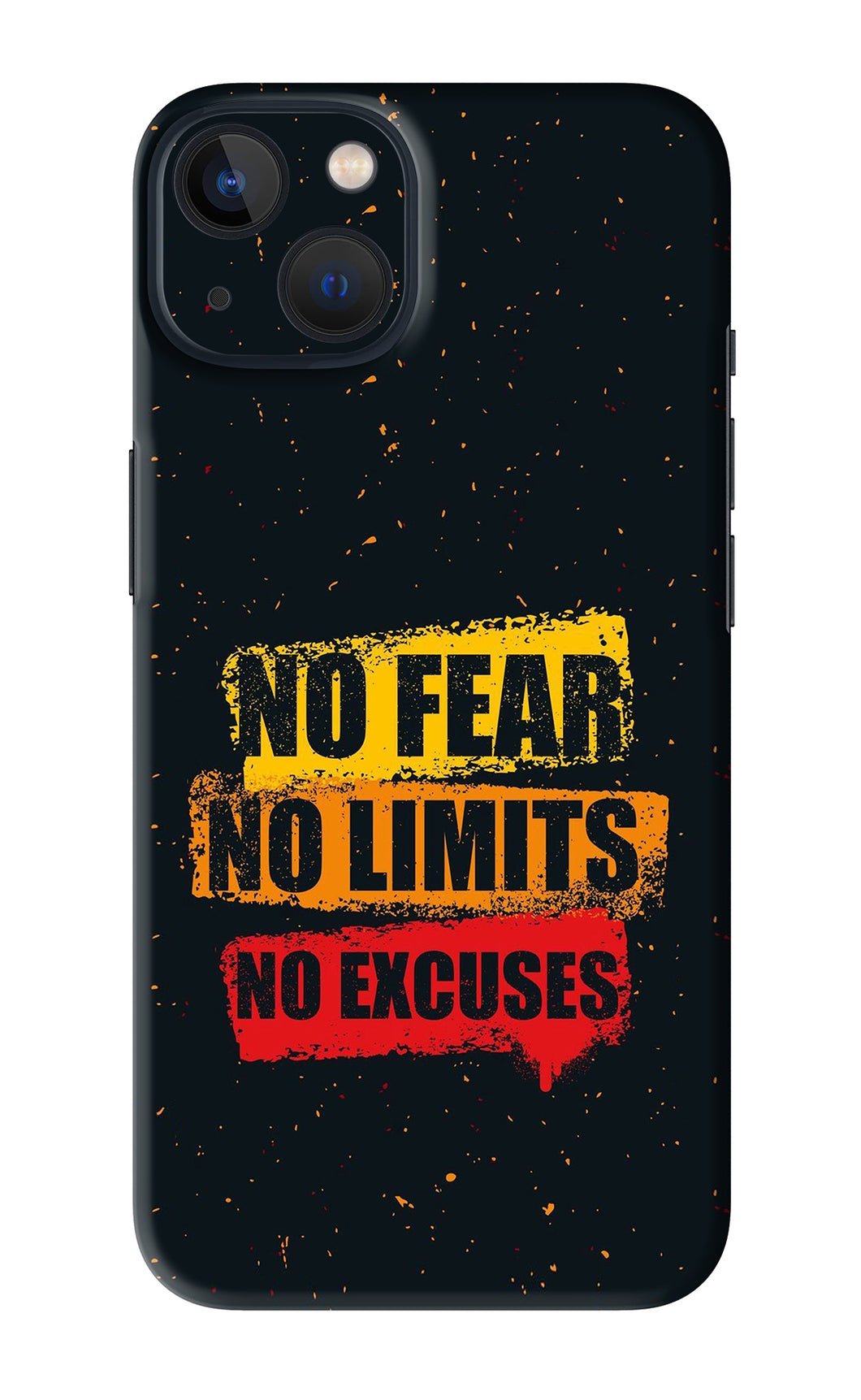 No Fear No Limits No Excuses iPhone 13 Mini Back Skin Wrap
