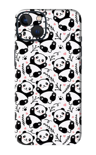Cute Panda iPhone 13 Mini Back Skin Wrap