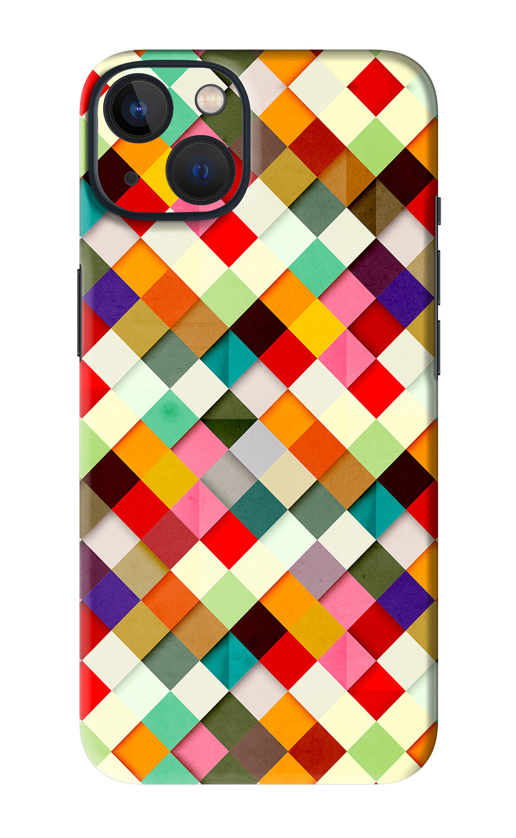 Geometric Abstract Colorful iPhone 13 Mini Back Skin Wrap