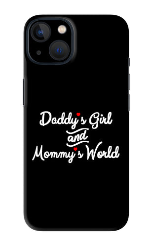 Daddy's Girl and Mommy's World iPhone 13 Mini Back Skin Wrap