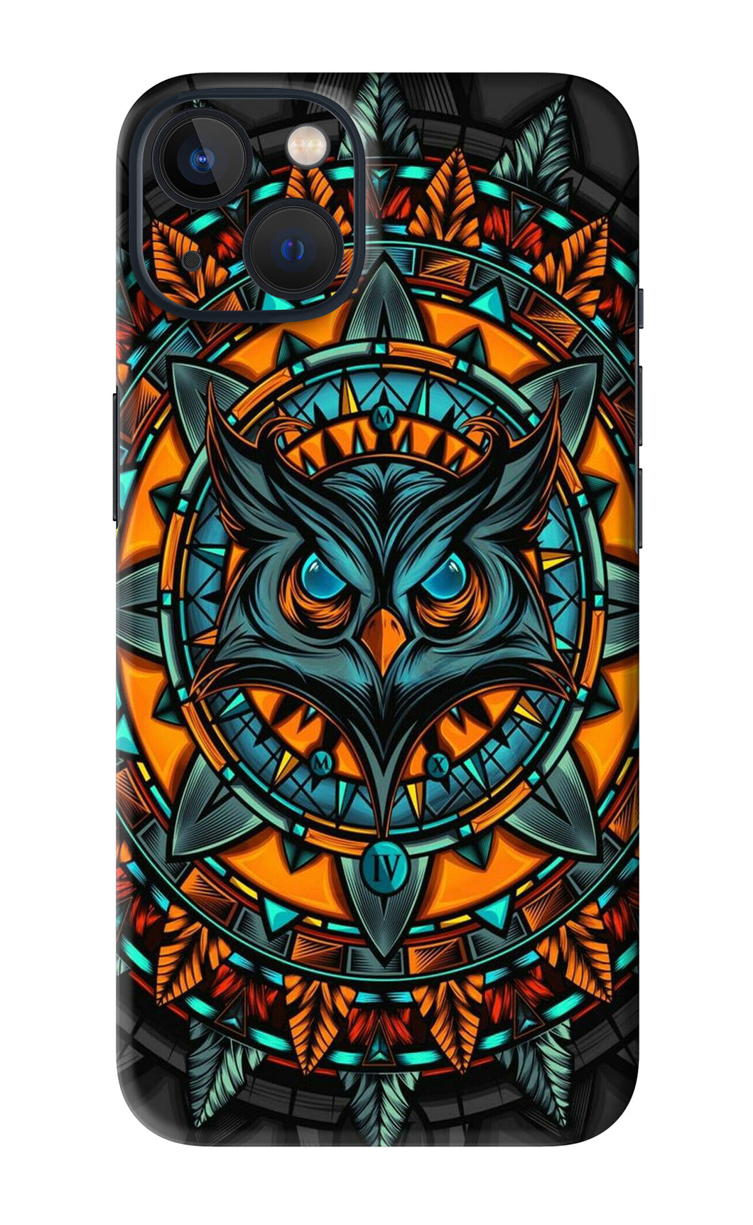 Angry Owl Art iPhone 13 Mini Back Skin Wrap