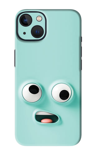 Silly Face Cartoon iPhone 13 Mini Back Skin Wrap