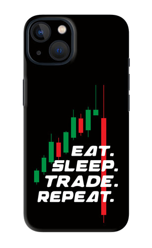 Eat Sleep Trade Repeat iPhone 13 Mini Back Skin Wrap