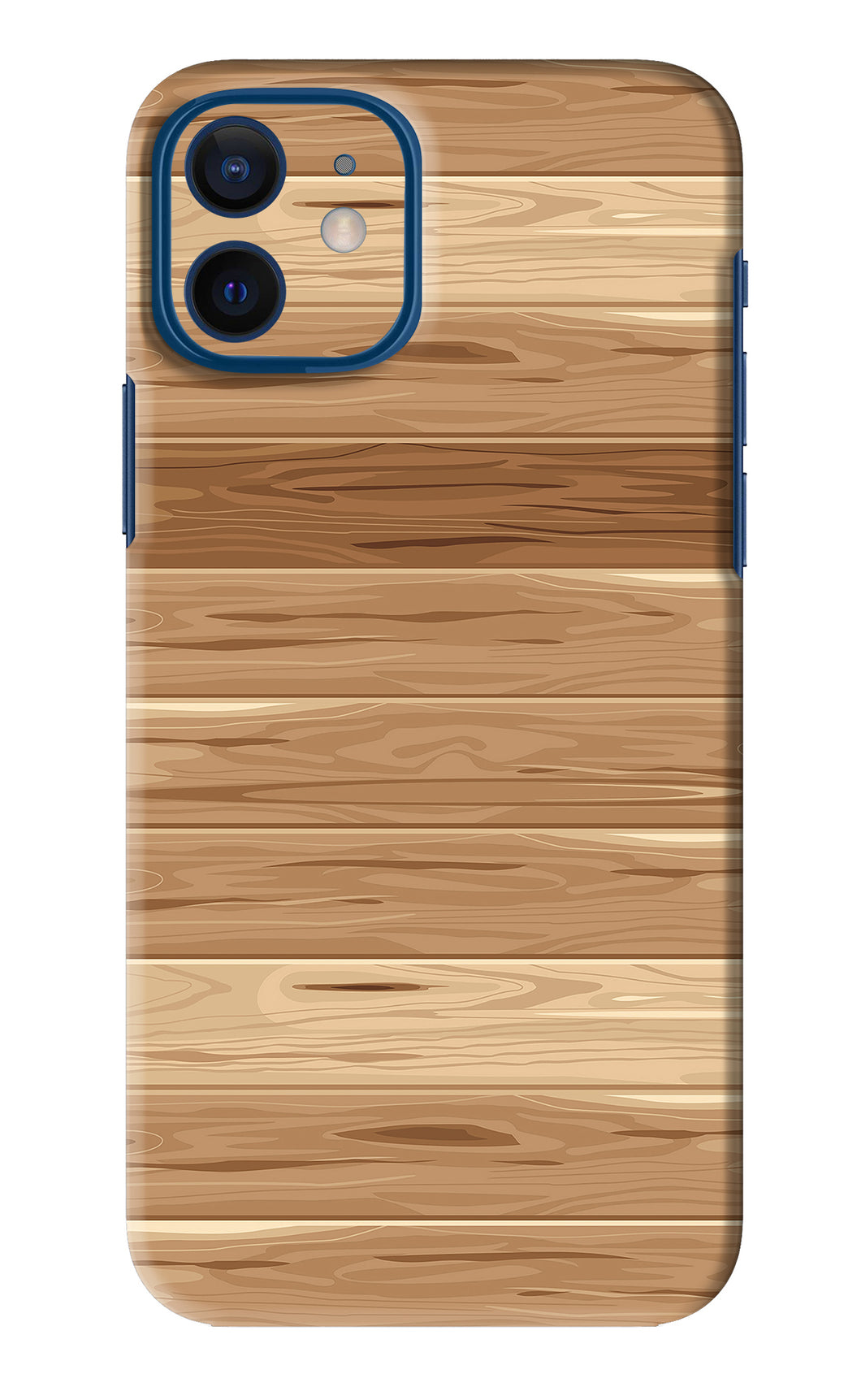 Wooden Vector iPhone 12 Back Skin Wrap