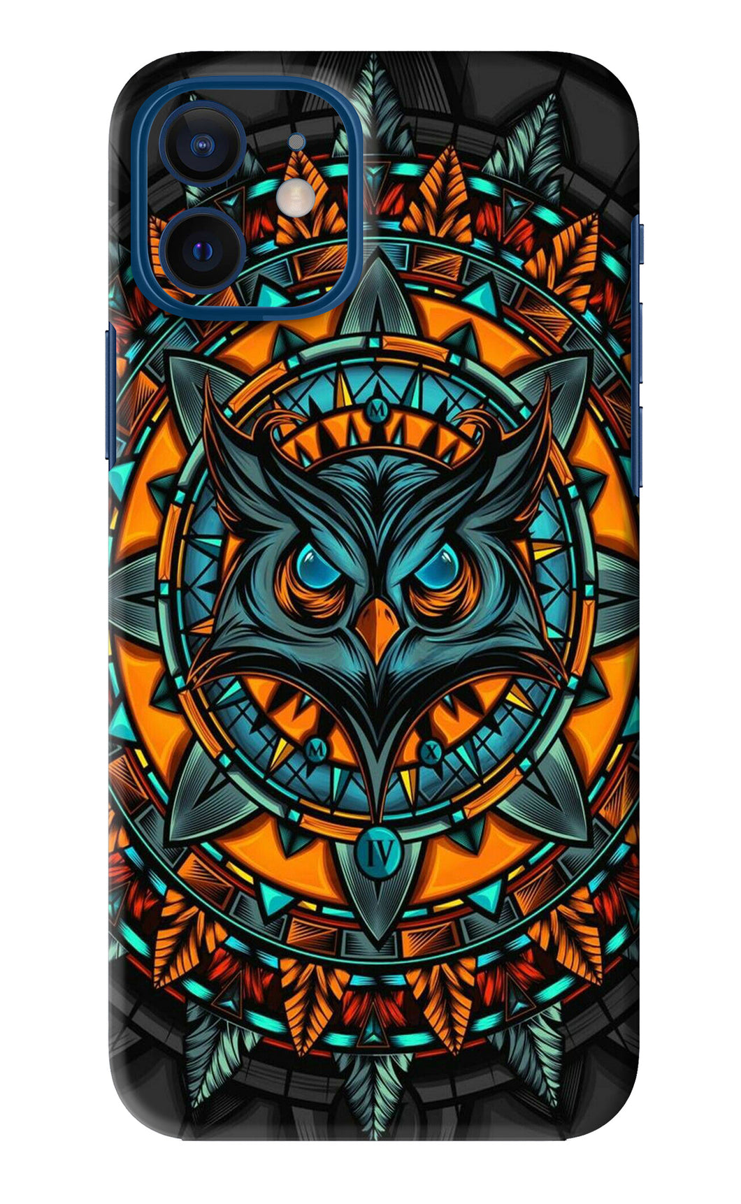 Angry Owl Art iPhone 12 Back Skin Wrap