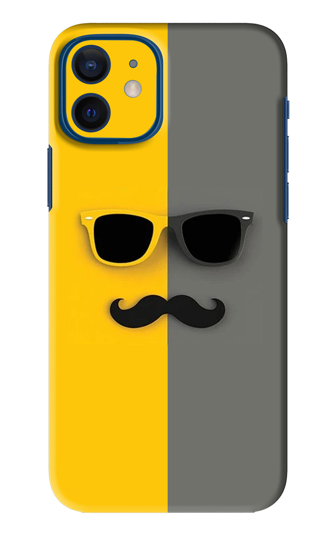 Sunglasses with Mustache iPhone 12 Back Skin Wrap