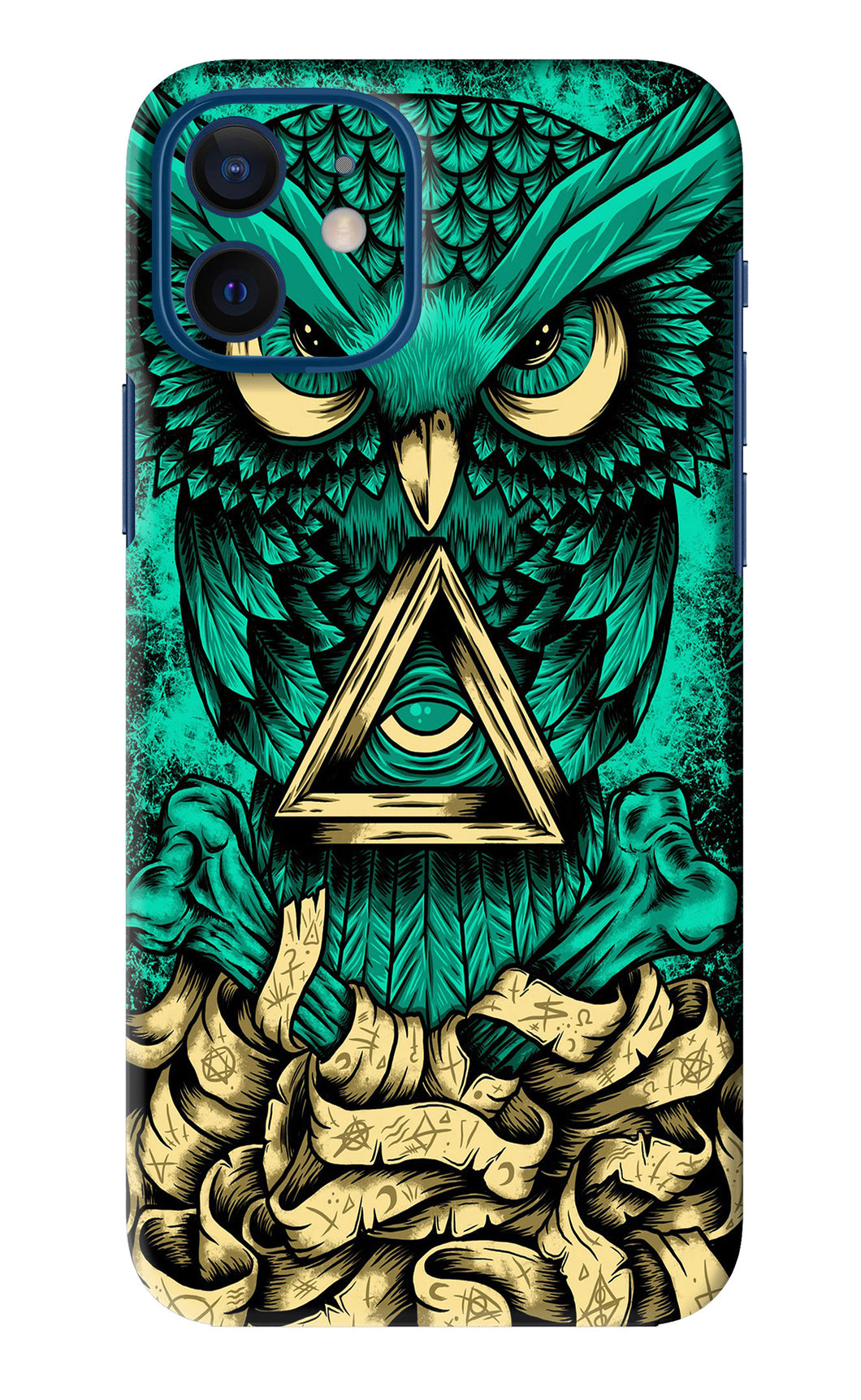 Green Owl iPhone 12 Back Skin Wrap