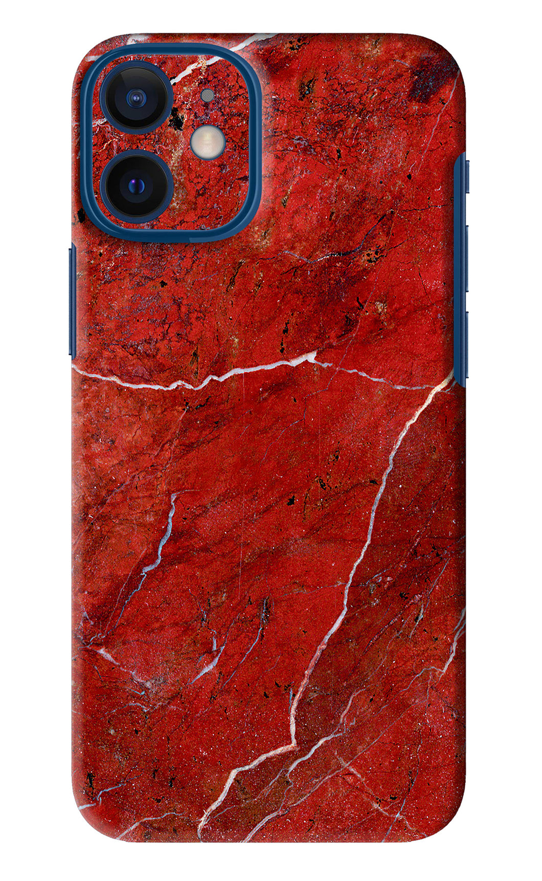 Red Marble Design iPhone 12 Mini Back Skin Wrap