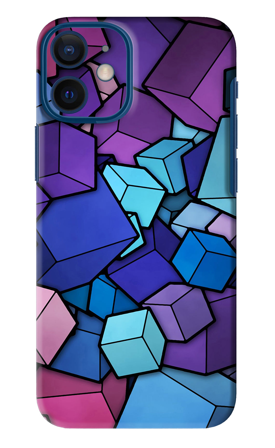 Cubic Abstract iPhone 12 Mini Back Skin Wrap