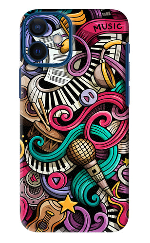 Music Abstract iPhone 12 Mini Back Skin Wrap