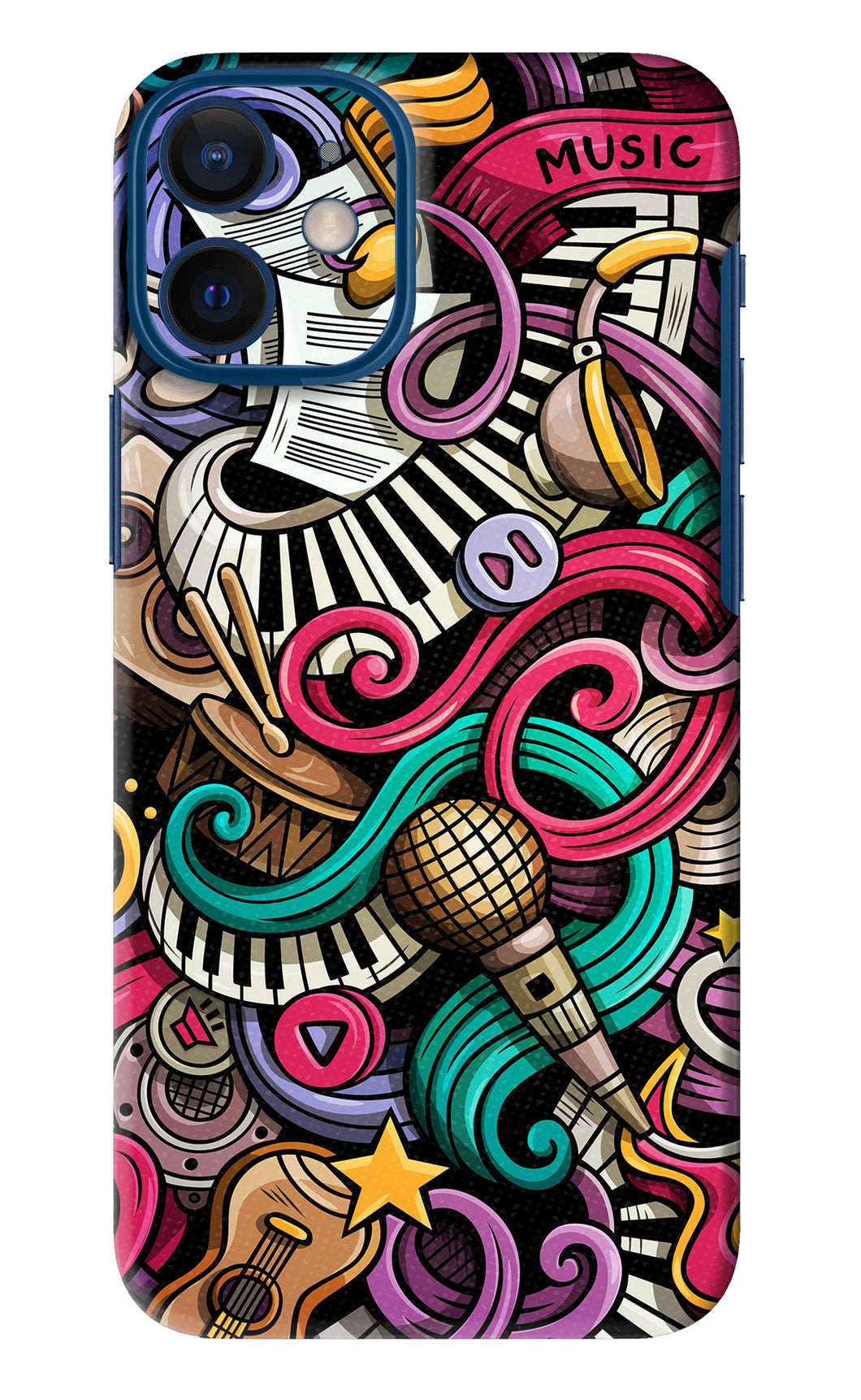 Music Abstract iPhone 12 Mini Back Skin Wrap
