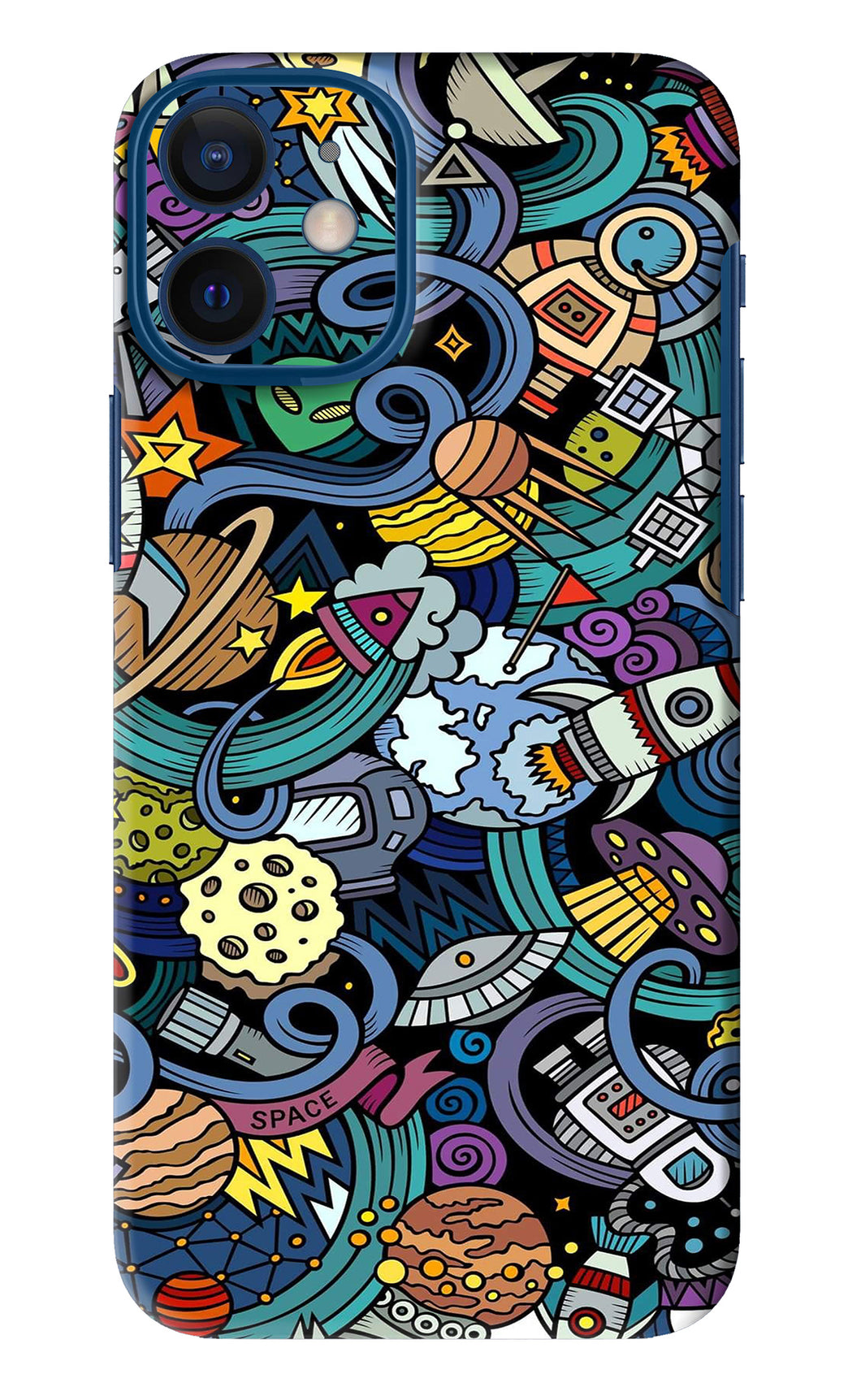 Space Abstract iPhone 12 Mini Back Skin Wrap
