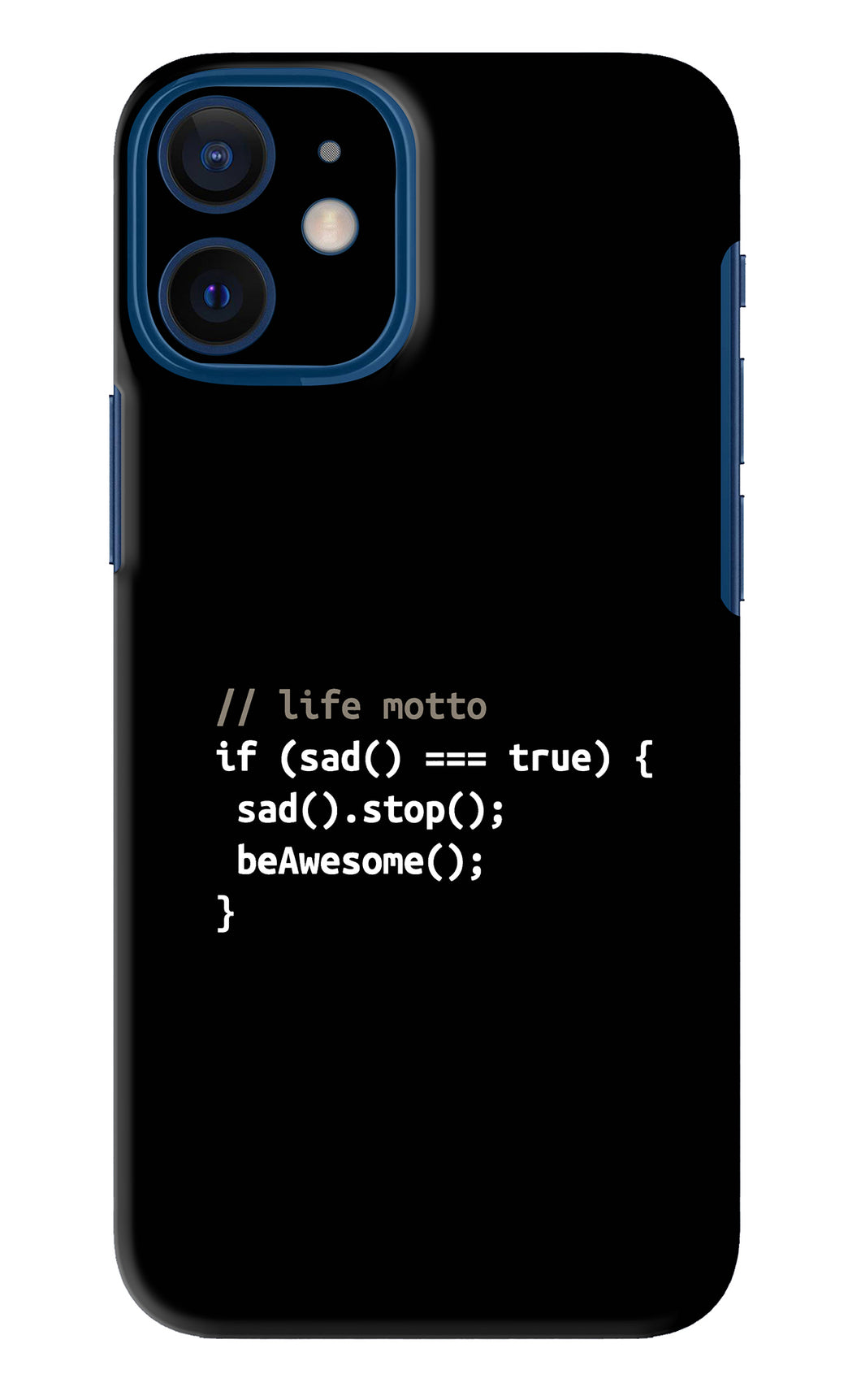 Life Motto Code iPhone 12 Mini Back Skin Wrap