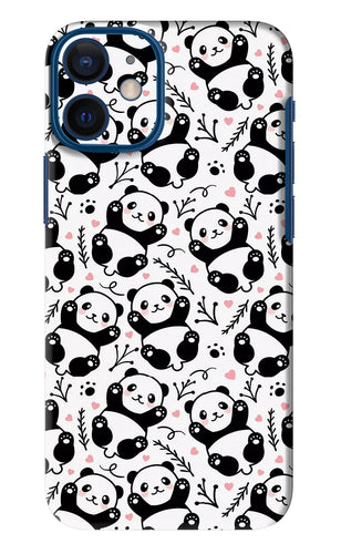 Cute Panda iPhone 12 Mini Back Skin Wrap