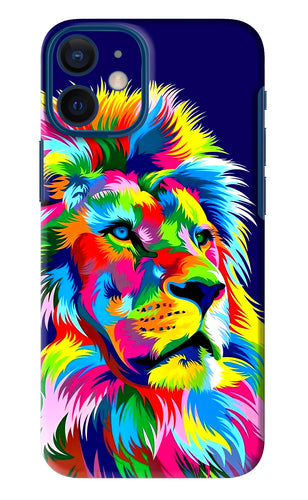 Vector Art Lion iPhone 12 Mini Back Skin Wrap