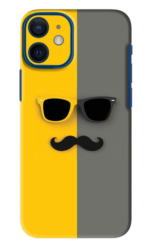 Sunglasses with Mustache iPhone 12 Mini Back Skin Wrap