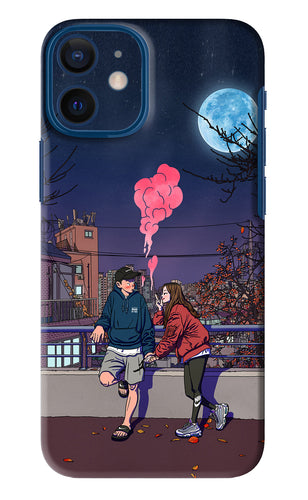 Chilling Couple iPhone 12 Mini Back Skin Wrap