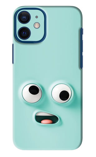 Silly Face Cartoon iPhone 12 Mini Back Skin Wrap