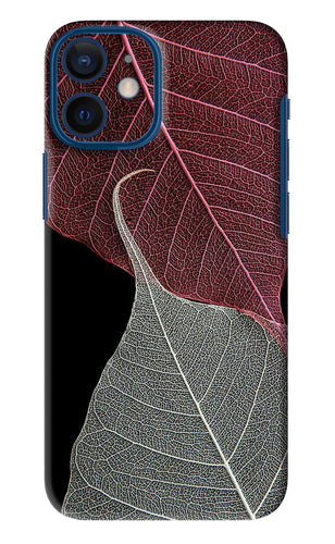 Leaf Pattern iPhone 12 Mini Back Skin Wrap